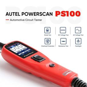 img 3 attached to Autel Powerscan PS100: Advanced Automotive Electrical Circuit Diagnosis Tool with Digital Voltmeter and Red Car Circuit Voltage Tester