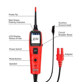 img 2 attached to Autel Powerscan PS100: Advanced Automotive Electrical Circuit Diagnosis Tool with Digital Voltmeter and Red Car Circuit Voltage Tester