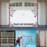 high-performance ezgoal hockey backstop kit with targets for enhanced accuracy - red/white, 10' x 6' логотип