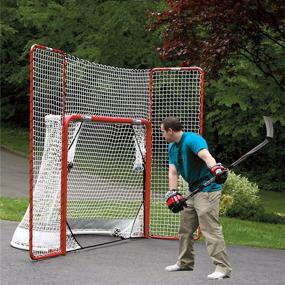 img 3 attached to High-performance EZGoal Hockey Backstop Kit with Targets for Enhanced Accuracy - Red/White, 10' x 6'