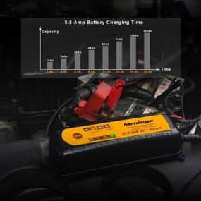 img 3 attached to 🔌 Mroinge MBC055 6V/12V 5.5A Умный зарядное устройство для аккумуляторов для автомобилей, мотоциклов, домов на колесах, лодок - водонепроницаемое IP65.