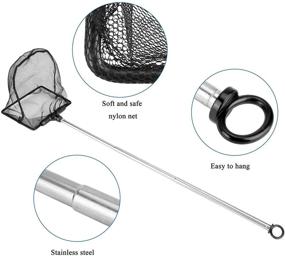 img 2 attached to Ловушка для аквариумных рыбок из нержавеющей стали Lpraer с удлиненной ручкой и тонкой сеткой - идеально подходит для ухода за рыбками в аквариуме.