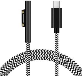 img 4 attached to 🔌 Sisyphy 6ft Nylon Braided USB-C Charging Cable - Compatible with Microsoft Surface Pro7, Go2, Pro6, 5/4/3, Laptop1/2/3 & Surface Book - Requires 45W 15V3A USBC Charger PD Power Supply