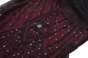 img 1 attached to FAIRY COUPLE Sequined Elegant Burgundy Women's Clothing