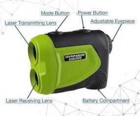 img 3 attached to Rainier Gear Sport & Hunting 1150 Yards Laser Rangefinder - Linear, Slope, Scan Modes - Compact, Waterproof, Accurate