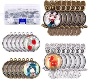 img 4 attached to 📿 Glarks 48-Piece Cabochons Bracelet Necklace Set: Perfect for Beading & Jewelry Making