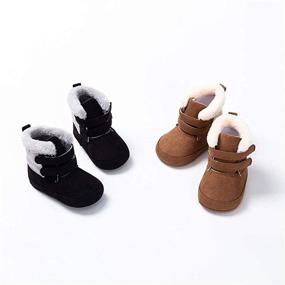 img 3 attached to Csfry Baby Boys Snow Boots: Stylish and Secure Winter Footwear for Non-Slip Comfort