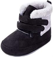 csfry baby boys snow boots: stylish and secure winter footwear for non-slip comfort logo