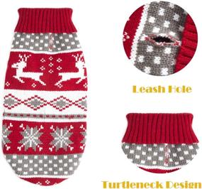 img 1 attached to Festive Reindeer Snowflake Dog Sweater: Soft & Warm Holiday Knitwear for Medium Dogs by ZIFEIPET