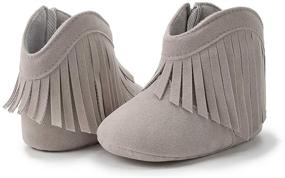 img 1 attached to BiBeGoi Moccasins Non Slip Newborn Prewalker Apparel & Accessories Baby Girls for Shoes