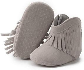 img 2 attached to BiBeGoi Moccasins Non Slip Newborn Prewalker Apparel & Accessories Baby Girls for Shoes