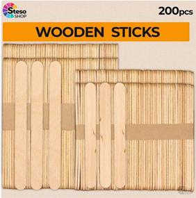 img 4 attached to 🍦 Popsicle Stick Craft Supplies Sticks - High-Quality Assorted Size Pack of 200 - Jumbo Craft Wax - Bulk Assorted Sizes Popsicle Sticks - Multi Mini Large Wood Strips - Crafting Supplies for Kids