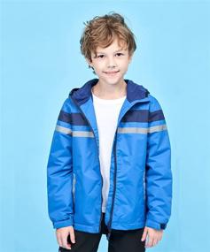 img 2 attached to 🧥 Fleece Hooded Jacket Windbreaker for Boys - M2C Boys' Clothing and Jackets & Coats