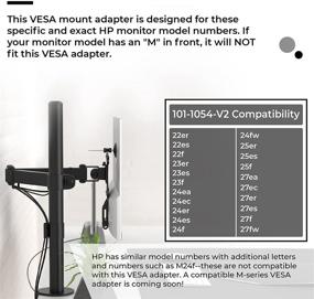 img 3 attached to 🖥️ HumanCentric VESA Mount Adapter for HP Monitors - Compatible with HP 22er, 22es, 22f, 23er, 23es, 23f, 24ea, 24ec, 24er, 24es, 24f, 24fw, 25er, 25es, 25f, 27er, 27ea, 27es, 27f, 27fw, 27ec - Black VESA Adapter Bracket