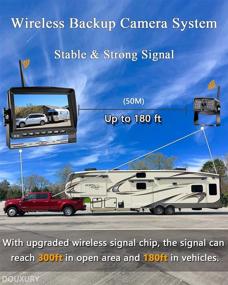 img 2 attached to 📷 1080P Wireless Backup Camera with 7'' DVR 4 Split Screen Monitor - Rear Observation System for RV, Trailer, 5th Wheels, Truck - IP69 Waterproof, Night Vision, Stable Signal (DOUXURY)