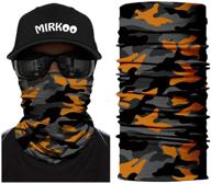mirkoo camo tube face mask for motorcycling cycling hiking camping fishing 🎭 - breathable, seamless, dust-proof, windproof, uv sun protection - men, women, teenager (model 741) logo