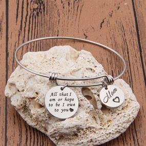 img 2 attached to 🎁 Zuo Bao Mom Gift from Daughter/Son: All That I Am or Hope to Be, I Owe to You Mom - Charm Bracelet