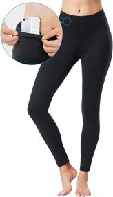 img 1 attached to 🩲 High Waist Compression Yoga Pants by Dragon Fit with Inner Pockets - Tummy Control, Stretch Workout Leggings for Women