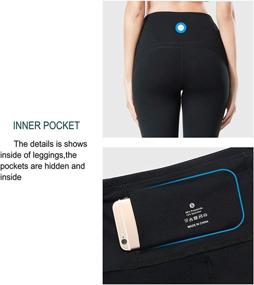 img 2 attached to 🩲 High Waist Compression Yoga Pants by Dragon Fit with Inner Pockets - Tummy Control, Stretch Workout Leggings for Women