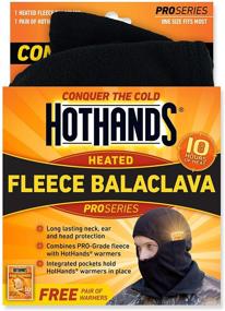 img 4 attached to 🔥 HotHands Black Fleece Balaclava - Ultimate Warmth and Style