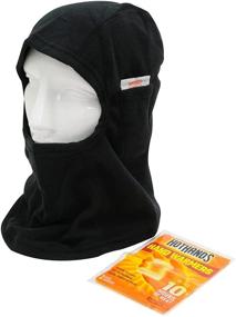 img 1 attached to 🔥 HotHands Black Fleece Balaclava - Ultimate Warmth and Style