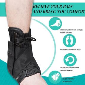 img 2 attached to New Update Ankle Braces Lace Up Ankle Brace Adjustable Ankle Stabilizer Brace Ankle Injury Recovery Prevent Re Injury