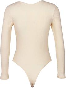 img 1 attached to 👗 GEMBERA Women's Bodycon Bodysuit - Stylish Women's Clothing for Bodysuits