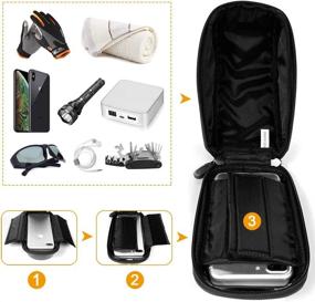 img 2 attached to Bike Bicycle Phone Mount Bags: Waterproof Front Frame Top Tube Handlebar Bags with Touch Screen Phone Holder Case - Perfect Cycling Pack & Storage Bag for iPhone 7 8 Plus xs max