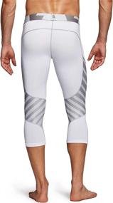 img 2 attached to TSLA Men's Compression Pants: 3/4 Length, Cool Dry Capri Leggings for Running and Yoga