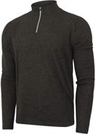 zengjo men's quarter-zip thermal long sleeve shirt logo