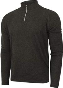 img 4 attached to Zengjo Men's Quarter-Zip Thermal Long Sleeve Shirt