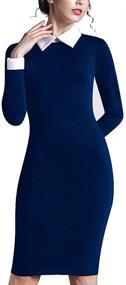 img 2 attached to HOMEYEE Celebrity Business Bodycon Dresses Women's Clothing