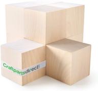 🔲 craftpartsdirect.com - natural unfinished 1.5 inch wood blocks: bag of 10 craft wooden cubes logo