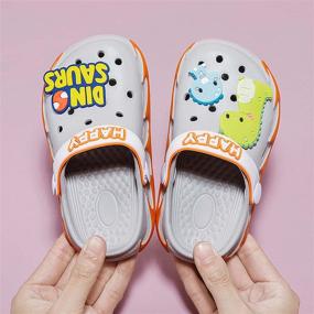 img 2 attached to 👧 Cute Cartoon Kid Garden Clogs - Slip On Sandals for Boys and Girls | Water Shower Slippers