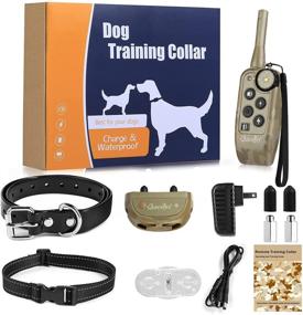 img 1 attached to 🐶 Waterproof Dog Electronic Training Collar: Rechargeable Shock Collar with 2000Ft Remote Range for Small, Medium, and Large Dogs