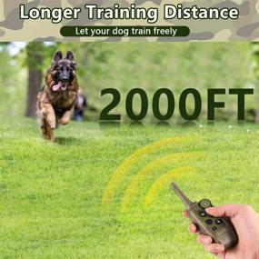 img 2 attached to 🐶 Waterproof Dog Electronic Training Collar: Rechargeable Shock Collar with 2000Ft Remote Range for Small, Medium, and Large Dogs