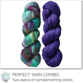 img 3 attached to Living Dreams Yarn Set LACE LIAISON: Luxurious Alpaca & Silk Hand-Dyed in USA, Color Combo RENDEZVOUS