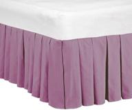 🛏️ home soft things microfiber classic purple bedskirt, stylish design wrap around solid microfiber with 14" drop, gathered bedding home decoration, queen size (68" x 80" + 14") logo