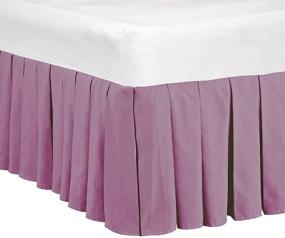 img 1 attached to 🛏️ Home Soft Things Microfiber Classic Purple Bedskirt, Stylish Design Wrap Around Solid Microfiber with 14" Drop, Gathered Bedding Home Decoration, Queen Size (68" x 80" + 14")