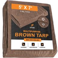 π¦οΈ xpose safety multipurpose brown poly tarp cover - 5' x 7' | durable, water & weather resistant | 5 mil thick polyethylene logo