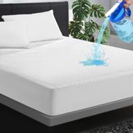 🛏️ twin xl waterproof mattress pad | stretches up to 8-21" deep pocket | breathable & noiseless | soft cooling kids cover | mattress protector | white twin xl size logo