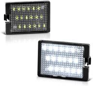 🚗 vipmotoz full led license plate light lamp assembly replacement for dodge durango 2014-2021, 6000k diamond white, 2-piece set logo