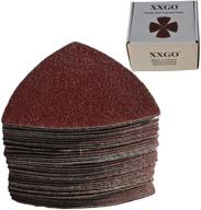 🔧 xxgo triangular oscillating multi tool sanding pads - 55 pcs assorted grit pack (3-1/8 inch 80mm) - no.xg5501 logo