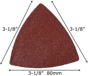 img 3 attached to 🔧 XXGO Triangular Oscillating Multi Tool Sanding Pads - 55 Pcs Assorted Grit Pack (3-1/8 Inch 80mm) - No.XG5501