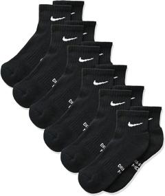 img 1 attached to Comfortable and Durable NIKE Kids' Everyday Cushioned Ankle Socks (6 Pairs)