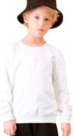 👕 alalimini cotton crewneck sweatshirts for boys & girls: long sleeve pullover tshirts for toddler kids logo