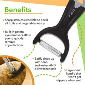 img 2 attached to 🍴 1 EA Reo Grey Peeler - Black and Gray - Enhanced for SEO