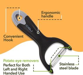 img 1 attached to 🍴 1 EA Reo Grey Peeler - Black and Gray - Enhanced for SEO