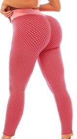 img 4 attached to 🍑 ViCherub Women's Scrunch Butt Leggings - Peach Lift High Waist Yoga Pants for TikTok, Workout, Tummy Control, and Butt Lifting