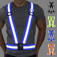 extra large mapleseeker reflective gear: high visibility safety vest, reflective vest, running belt with led light logo